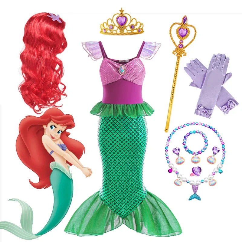 Disney Ariel Girl Little Mermaid Costume Kid Dress Girls Children Carnival Birthday Party Clothes Cosplay Mermaid Dress
Disney Ariel Girl Little Mermaid Costume Kid Dress Girls Children Carnival Birthday Party Clothes Cosplay Mermaid Dress