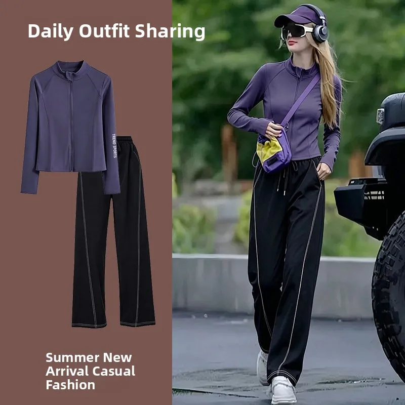 Women's Sportswear Set 2026 New Fashion Slim Fit Running Two Piece Suite Anti Aging High Waist Long Pants Shirt
Women's Sportswear Set 2026 New Fashion Slim Fit Running Two Piece Suite Anti Aging High Waist Long Pants Shirt