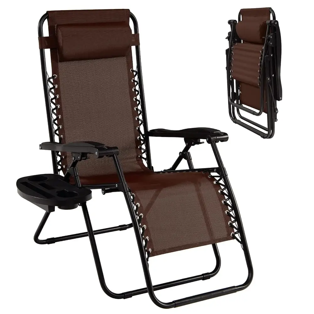 Zero Gravity Lounge Chairs, 160°Adjustable Folding Recliner W/Pillow And Cup Holder, 350Lbs Comfy Outdoor Lounge Chairs For
Zero Gravity Lounge Chairs, 160°Adjustable Folding Recliner W/Pillow And Cup Holder, 350Lbs Comfy Outdoor Lounge Chairs For