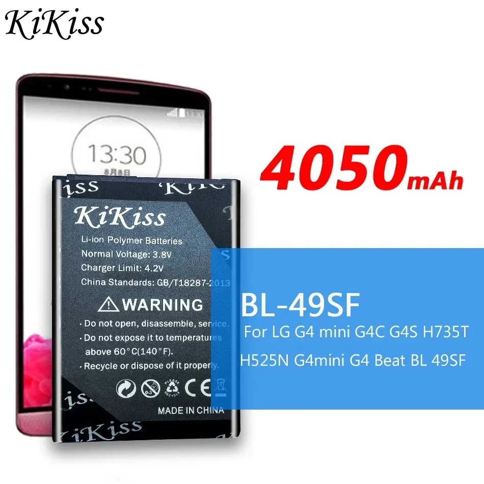 Расширенный аккумулятор емкостью 4050 мАч для LG G4 mini G4C G4S H735T H525N G4mini G4 Beat, BL-49SF
Расширенный аккумулятор емкостью 4050 мАч для LG G4 mini G4C G4S H735T H525N G4mini G4 Beat, BL-49SF