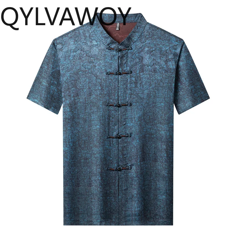 QYLVAWOY Men's Shirts Short Sleeve Shirt Summer Tops Frog Button Shirts for Man Stand Collar Cool Camisas Masculina Premium
QYLVAWOY Men's Shirts Short Sleeve Shirt Summer Tops Frog Button Shirts for Man Stand Collar Cool Camisas Masculina Premium
