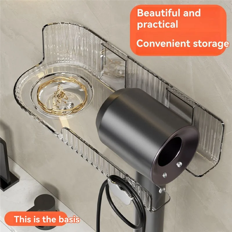 ABKY-Hair Dryer Rack Punch-Free Plastic Storage Rack Wall-Mounted Hair Dryer Stand Suitable For Bathroom And Toilet
ABKY-Hair Dryer Rack Punch-Free Plastic Storage Rack Wall-Mounted Hair Dryer Stand Suitable For Bathroom And Toilet