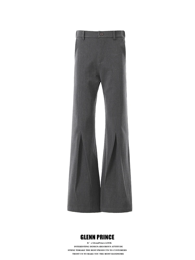 Grey Folded A-Line Flared Casual Men's Pants Vintage Design Business Commute Comfortable Lightweight Polyester Blend Trousers
Grey Folded A-Line Flared Casual Men's Pants Vintage Design Business Commute Comfortable Lightweight Polyester Blend Trousers