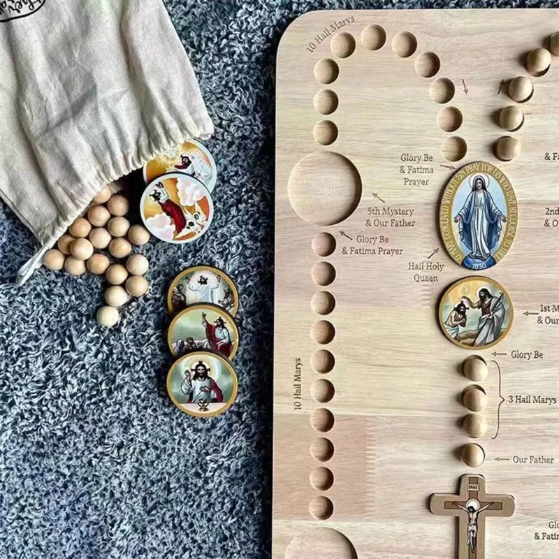 Prayer Bead Counting Board Set with Colorful Card Holder Convenient Wood Rosary Board Elegant Wood Beading Board DIY
Prayer Bead Counting Board Set with Colorful Card Holder Convenient Wood Rosary Board Elegant Wood Beading Board DIY