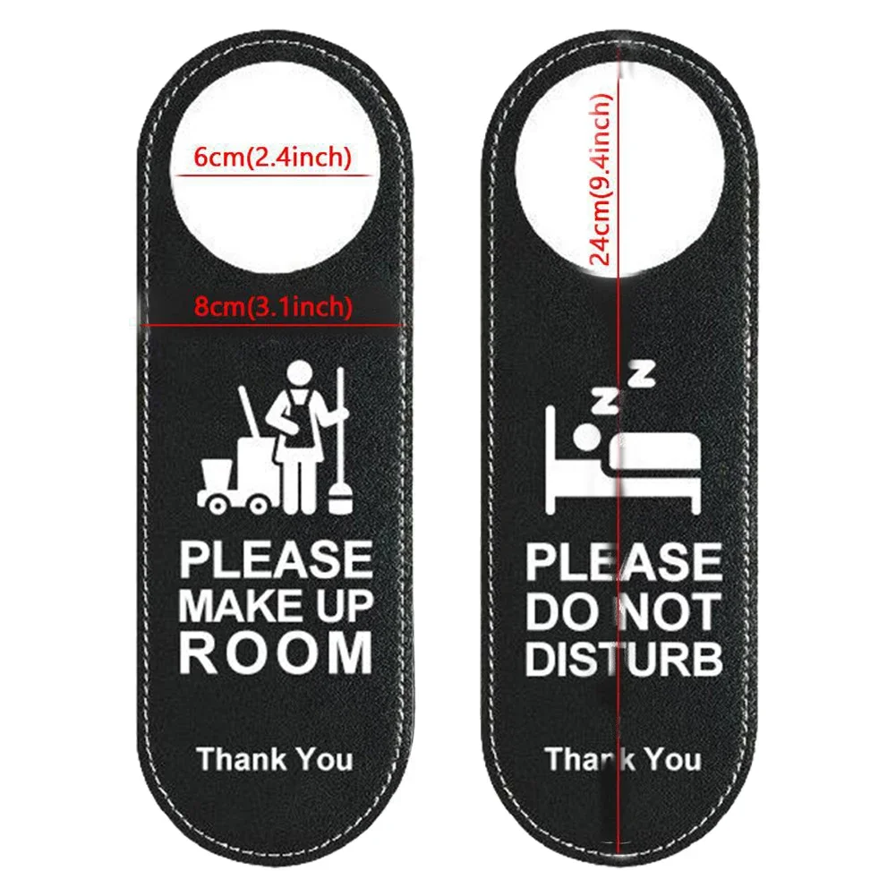 24*8cm Leather Do Not Disturb Signs Door Knobs Hanger Pendant Cleaning Label Make Up Room Door Tags Shop Pendant For Club Hotel
24*8cm Leather Do Not Disturb Signs Door Knobs Hanger Pendant Cleaning Label Make Up Room Door Tags Shop Pendant For Club Hotel