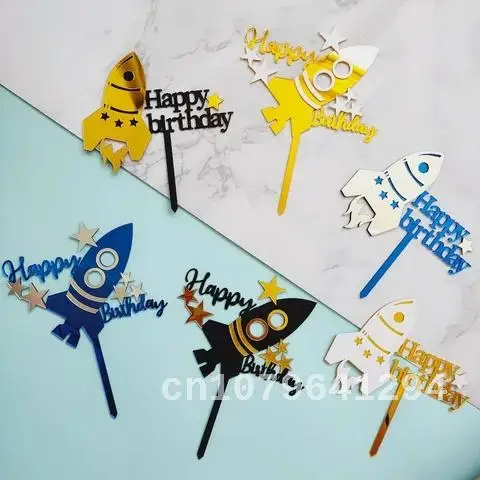 6 Styles Double Layers Acrylic Space Theme Rocket Happy Birthday Cake Topper Kids Birthday Party Decoration Supplies Boy Favors
6 Styles Double Layers Acrylic Space Theme Rocket Happy Birthday Cake Topper Kids Birthday Party Decoration Supplies Boy Favors