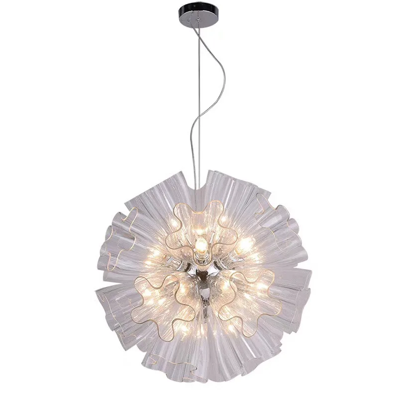 Modern simple and stylish design, living room restaurant shopping mall clothing store round spherical bouquet glass chandelier
Modern simple and stylish design, living room restaurant shopping mall clothing store round spherical bouquet glass chandelier