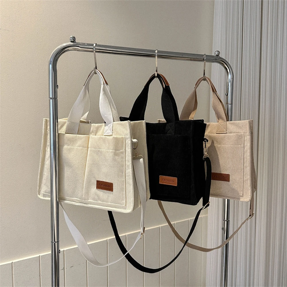 Fashionable women's casual handbag, corduroy tote bag, letter patch decoration shoulder bag, multi pocket cross _C-01-165363669_
Fashionable women's casual handbag, corduroy tote bag, letter patch decoration shoulder bag, multi pocket cross _C-01-165363669_