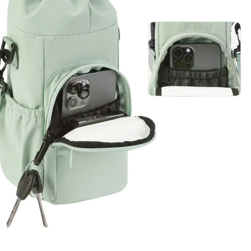 Регулируемый плечевой ремень, сумка-переноска для бутылки с водой, защитный чехол, теплоизоляционный слинг через плечо, карман для телефона
Регулируемый плечевой ремень, сумка-переноска для бутылки с водой, защитный чехол, теплоизоляционный слинг через плечо, карман для телефона