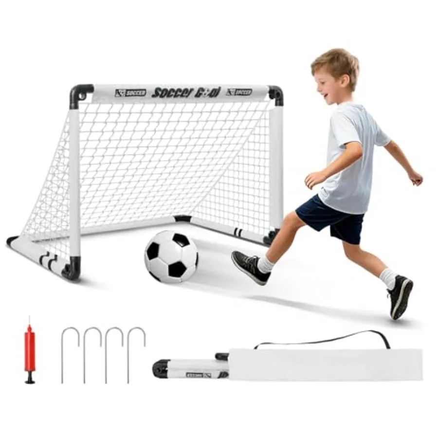 Soccer Goals for Backyard: 35" x 23" Mini Foldable Football Goals Set, Portable Soccer Goal with Carry Bag and Soccer Ball for
Soccer Goals for Backyard: 35" x 23" Mini Foldable Football Goals Set, Portable Soccer Goal with Carry Bag and Soccer Ball for