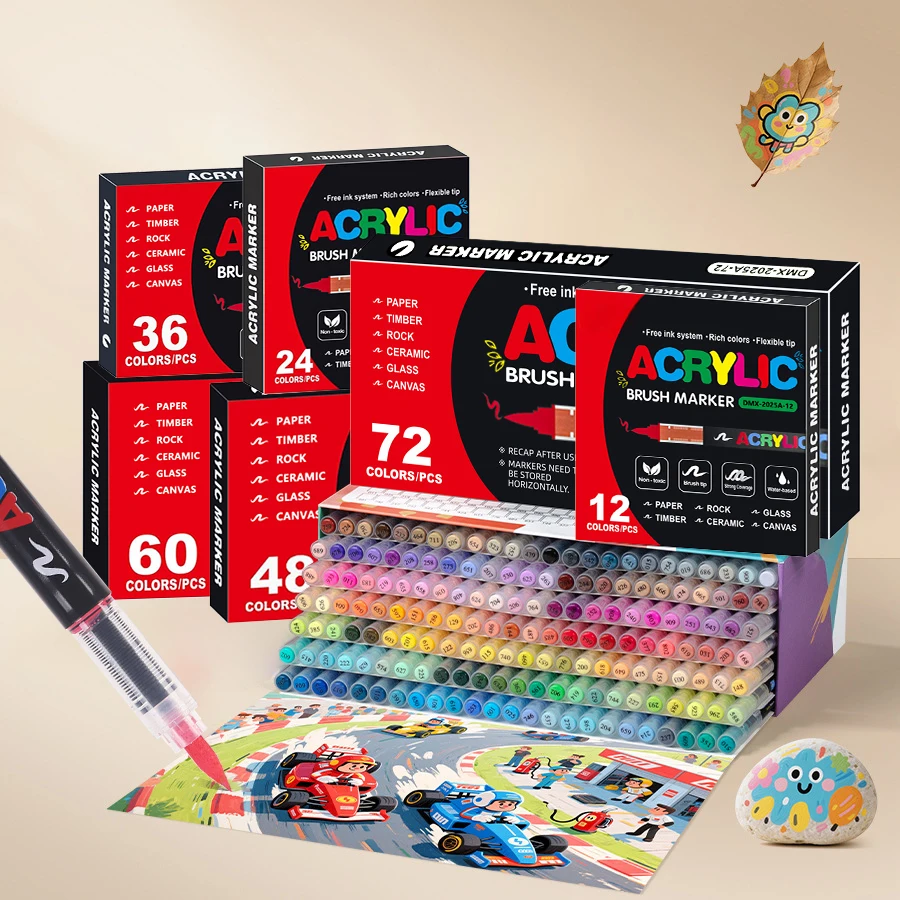 Маркеры акриловой краски Кончик кисти Прямые жидкие чернила Система управления Профессиональный уровень Ручки для рисования для Рождественский подарок Поделки своими руками
Маркеры акриловой краски Кончик кисти Прямые жидкие чернила Система управления Профессиональный уровень Ручки для рисования для Рождественский подарок Поделки своими руками