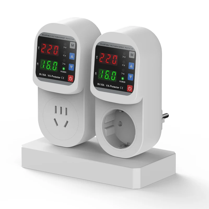 Защитная розетка напряжения и тока, автоматическая розетка повышенного пониженного напряжения, регулируемая огнестойкая розетка для ПК 1-63A для бытовой техники 
Защитная розетка напряжения и тока, автоматическая розетка повышенного пониженного напряжения, регулируемая огнестойкая розетка для ПК 1-63A для бытовой техники