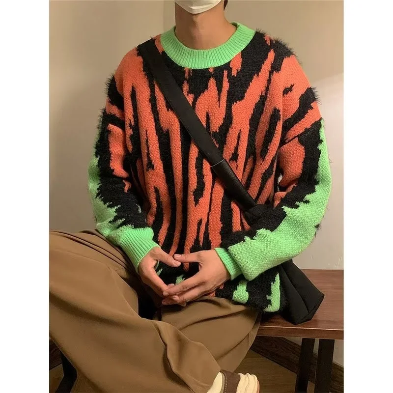 Tie-Dye Patchwork Knitwear Men's Loose Casual Sle Long Sve Overhead Sweatirt Autumn Winter New Lazy Faion Versatile Top
Tie-Dye Patchwork Knitwear Men's Loose Casual Sle Long Sve Overhead Sweatirt Autumn Winter New Lazy Faion Versatile Top