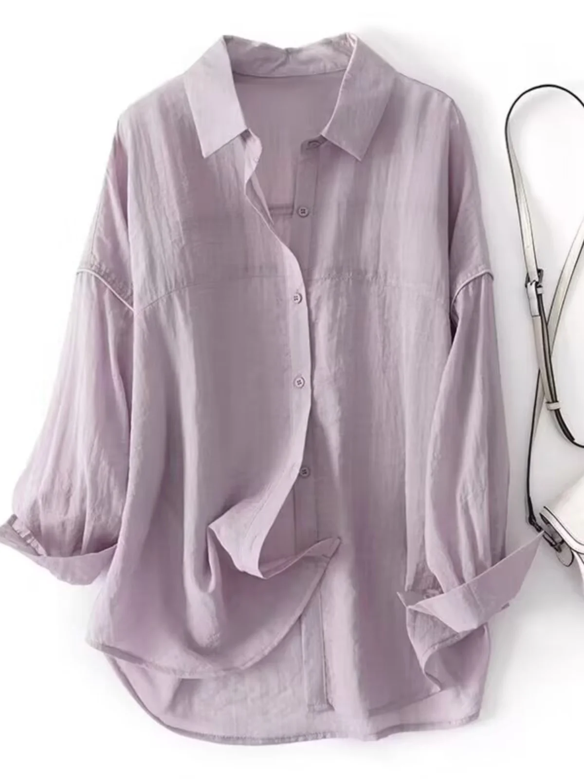 Casual Long Sleeve Shirt Women Loose Versatile Breathable Design Slimming Color Button up Spring Commute Style
Casual Long Sleeve Shirt Women Loose Versatile Breathable Design Slimming Color Button up Spring Commute Style