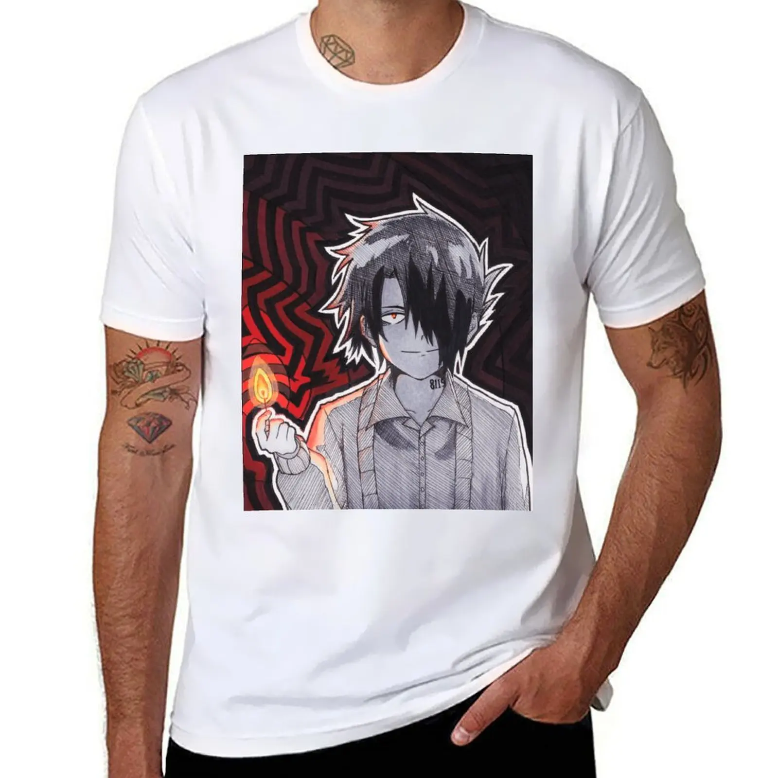Футболка Play With Fire-Ray from The Promised Neverland, хлопковые футболки с индивидуальным принтом, мужская футболка из 100%
Футболка Play With Fire-Ray from The Promised Neverland, хлопковые футболки с индивидуальным принтом, мужская футболка из 100%