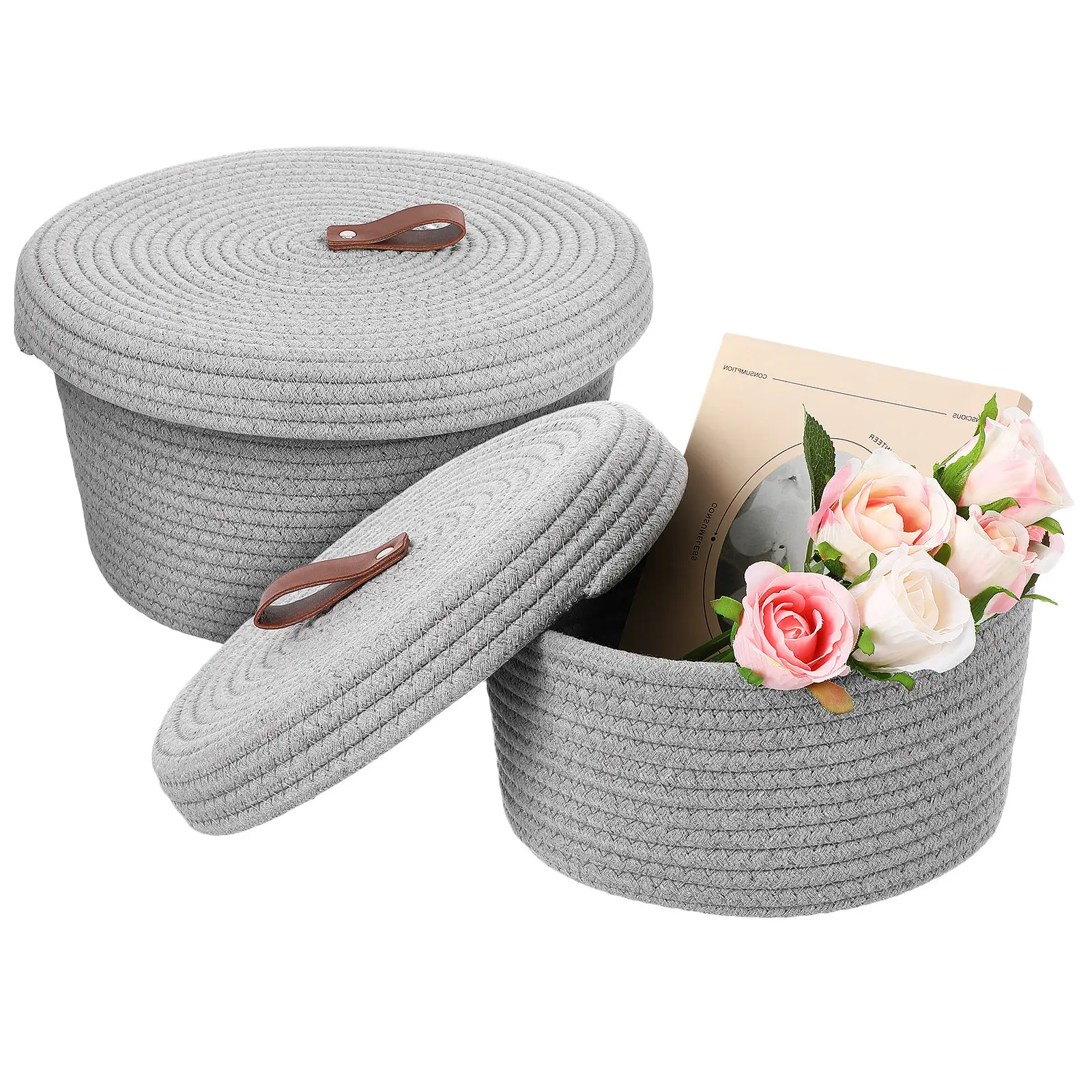 2Pcs Cotton Rope Storage Basket Woven Organizer Lid Sturdy Home Office Laundry Nursery Storage Rope Basket Small
2Pcs Cotton Rope Storage Basket Woven Organizer Lid Sturdy Home Office Laundry Nursery Storage Rope Basket Small