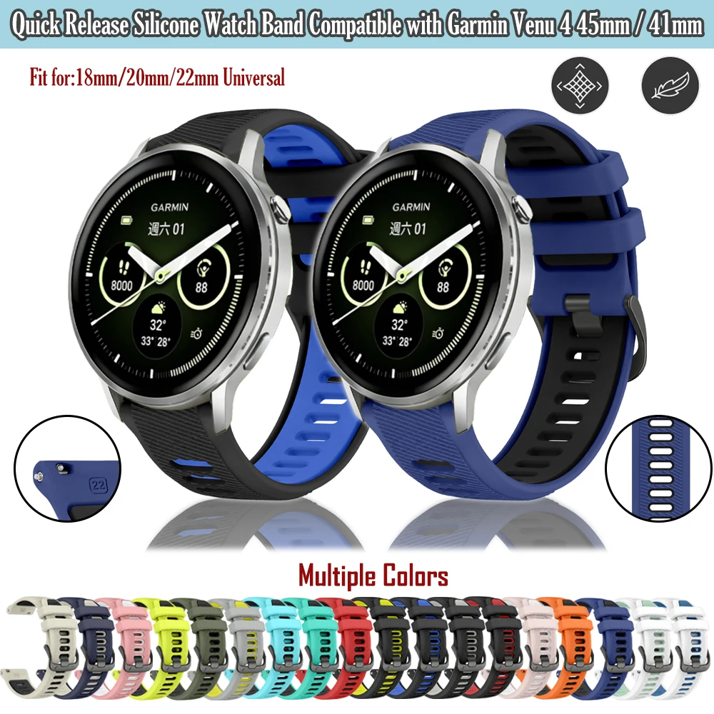 18mm 20mm 22mm Watch Band for Garmin Venu 4 41/45mm Breathable Stainless Steel Buckle Strap for Garmin Forerunner 265 255 245
18mm 20mm 22mm Watch Band for Garmin Venu 4 41/45mm Breathable Stainless Steel Buckle Strap for Garmin Forerunner 265 255 245