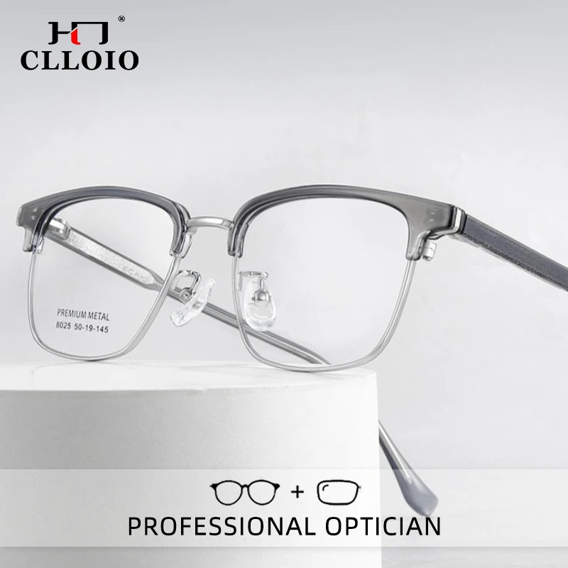 CLLOIO Classic Business Casual Style Reading Glasses Anti Blue Light Men Alloy Myopia Prescription Glasses Progressive Eyewear
CLLOIO Classic Business Casual Style Reading Glasses Anti Blue Light Men Alloy Myopia Prescription Glasses Progressive Eyewear