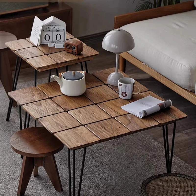Coffee table, small size high-end light luxury tea table, solid wood tea table combination
Coffee table, small size high-end light luxury tea table, solid wood tea table combination