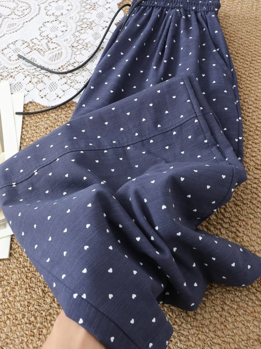Casual Korean Japanese Large Size Women's Wide Leg Pants Loose Fit High Waist Straight Cut Summer Breathable Comfortable Polk...
Casual Korean Japanese Large Size Women's Wide Leg Pants Loose Fit High Waist Straight Cut Summer Breathable Comfortable Polk...