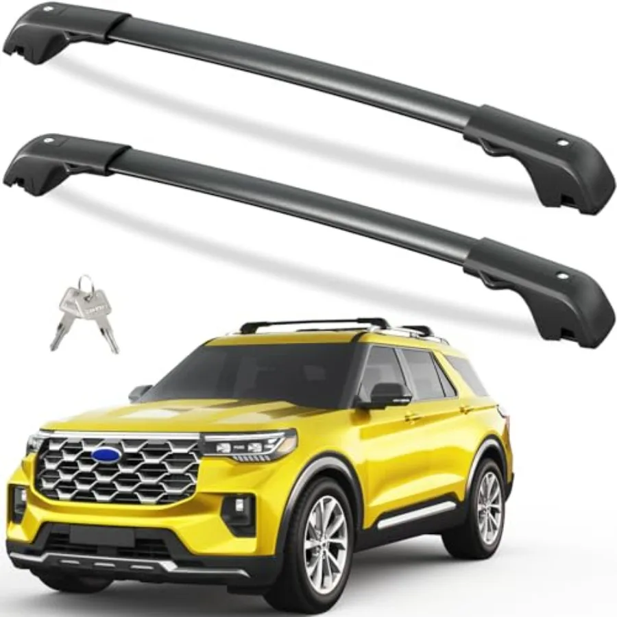 300lbs Lockable Roof Rack Cross Bars for Explorer 2020-2026 Heavy Duty Aluminum Anti-Theft Metal Roof Rails Crossbars Rooftop
300lbs Lockable Roof Rack Cross Bars for Explorer 2020-2026 Heavy Duty Aluminum Anti-Theft Metal Roof Rails Crossbars Rooftop
