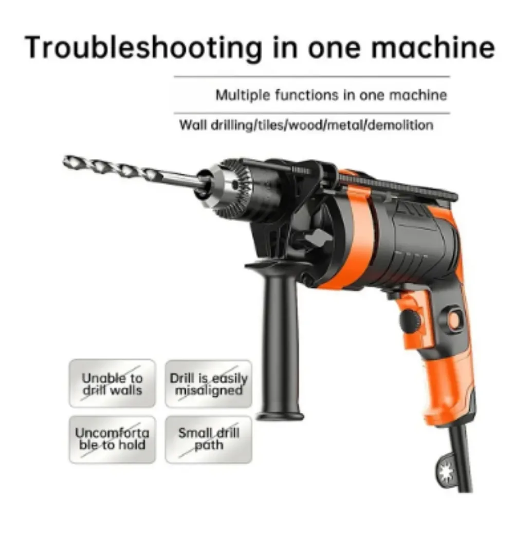 Multifunctional Impact Electric Drill Adjustable Speed Cordless Power Drill
Multifunctional Impact Electric Drill Adjustable Speed Cordless Power Drill