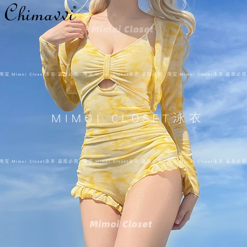 Sweet Girl Long-sleeved Two-piece Summer New Girl High-end Sexy Pure Desire One-piece Hot Spring Bathing Suit Women Swimwears
Sweet Girl Long-sleeved Two-piece Summer New Girl High-end Sexy Pure Desire One-piece Hot Spring Bathing Suit Women Swimwears
