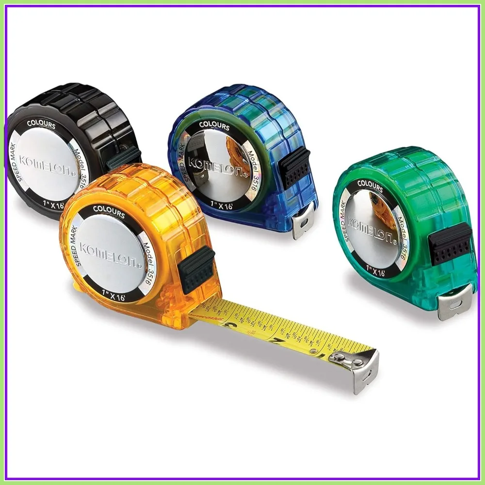16ft by 1in Tape Measure with Acrylic Coated Steel Blade, Assorted Colors
16ft by 1in Tape Measure with Acrylic Coated Steel Blade, Assorted Colors