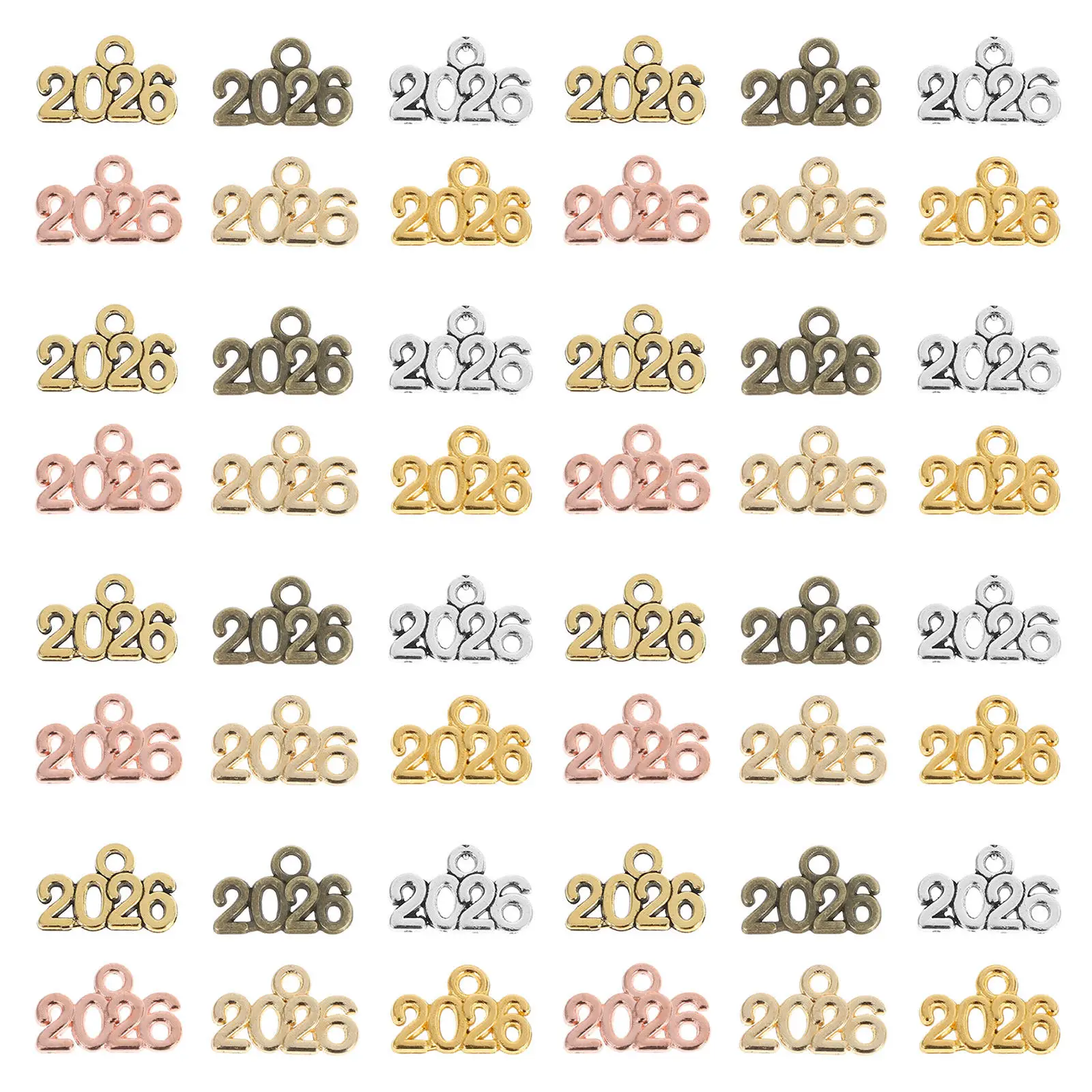 120Pcs 2026 Lucky Pendant Charm Set Alloy Key Ring Charm DIY Keychain Handbag Ornament Decorative Jewelry Making Supplies
120Pcs 2026 Lucky Pendant Charm Set Alloy Key Ring Charm DIY Keychain Handbag Ornament Decorative Jewelry Making Supplies