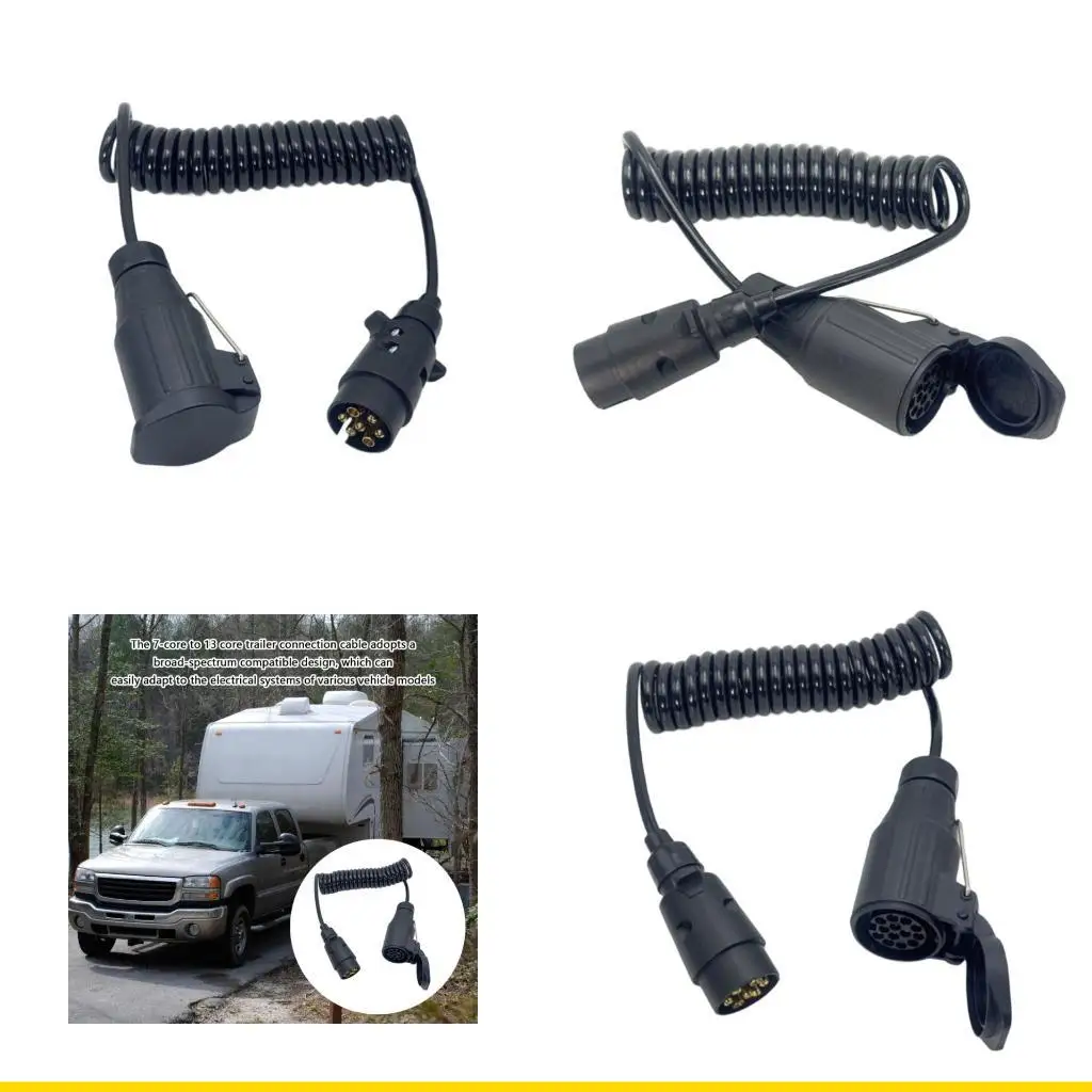 SZCH Wear Resistant 12V 7 Pin to 13 Pin Adapter Electrical Connector Spring Design ABS Towing Cable
SZCH Wear Resistant 12V 7 Pin to 13 Pin Adapter Electrical Connector Spring Design ABS Towing Cable