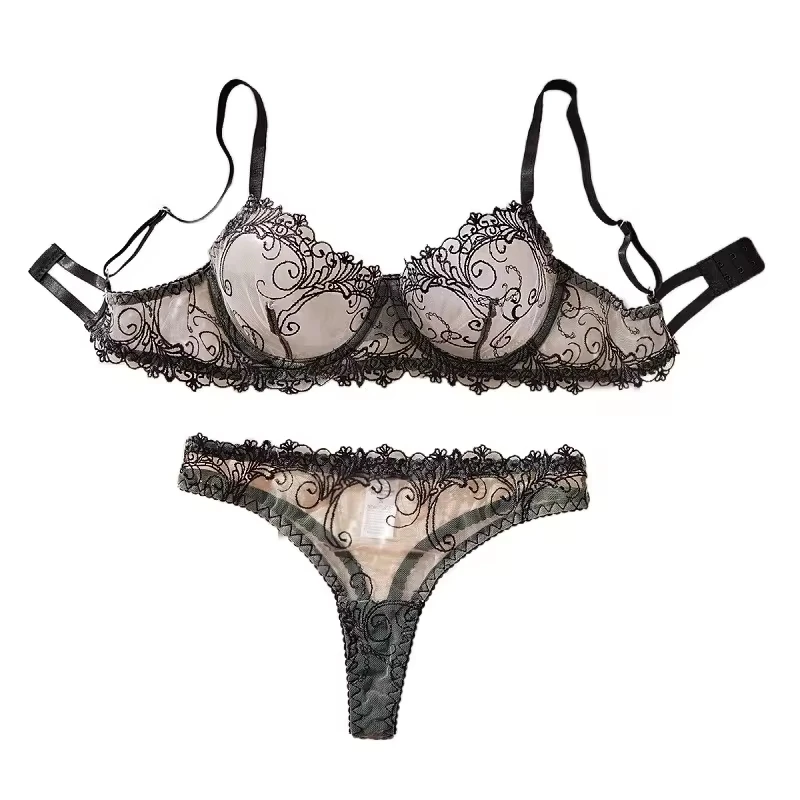 Erotic Mesh Floral Embroidery Hollow Out See Through Bra Triangle Panties Womens Seductive Underwear Clothing Sexy Lingerie Set
Erotic Mesh Floral Embroidery Hollow Out See Through Bra Triangle Panties Womens Seductive Underwear Clothing Sexy Lingerie Set