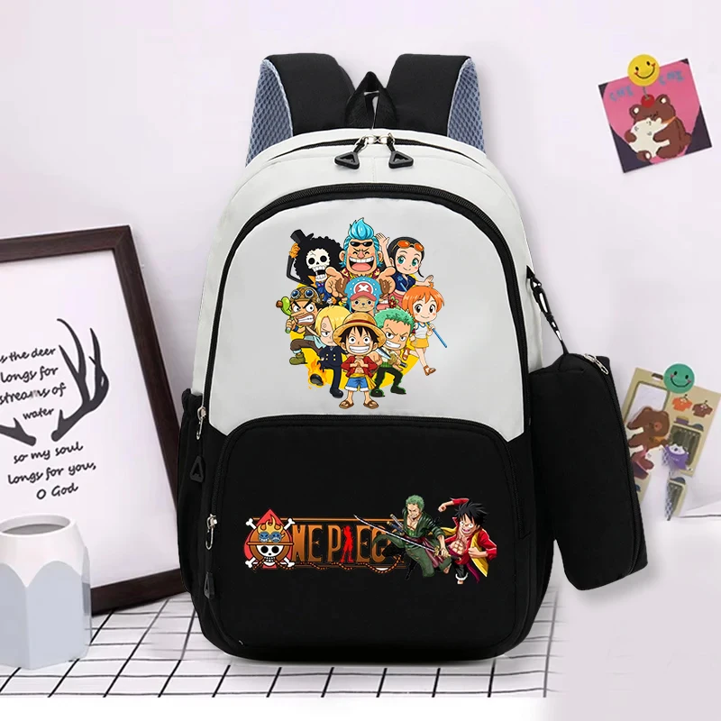 Anime Luffy Zoro Chopper Backpack Set One Piece Boy Student Knapsack with Pencilcase Cartoon Rucksack High-capacity Schoolbag
Anime Luffy Zoro Chopper Backpack Set One Piece Boy Student Knapsack with Pencilcase Cartoon Rucksack High-capacity Schoolbag