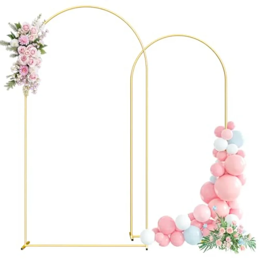 Metal Arch Backdrop Stand, 7.2FT+6FT Wedding Arch Frame, Gold Wedding Arch Backdrop Stand Set of 2, Balloon Arch Backdrop for W
Metal Arch Backdrop Stand, 7.2FT+6FT Wedding Arch Frame, Gold Wedding Arch Backdrop Stand Set of 2, Balloon Arch Backdrop for W