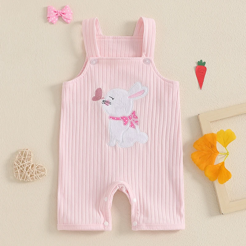 Unisex Baby Easter Overalls Romper Bunny Embropidery Sleeveless Square Neck Bodysuit for Boys and Girls
Unisex Baby Easter Overalls Romper Bunny Embropidery Sleeveless Square Neck Bodysuit for Boys and Girls