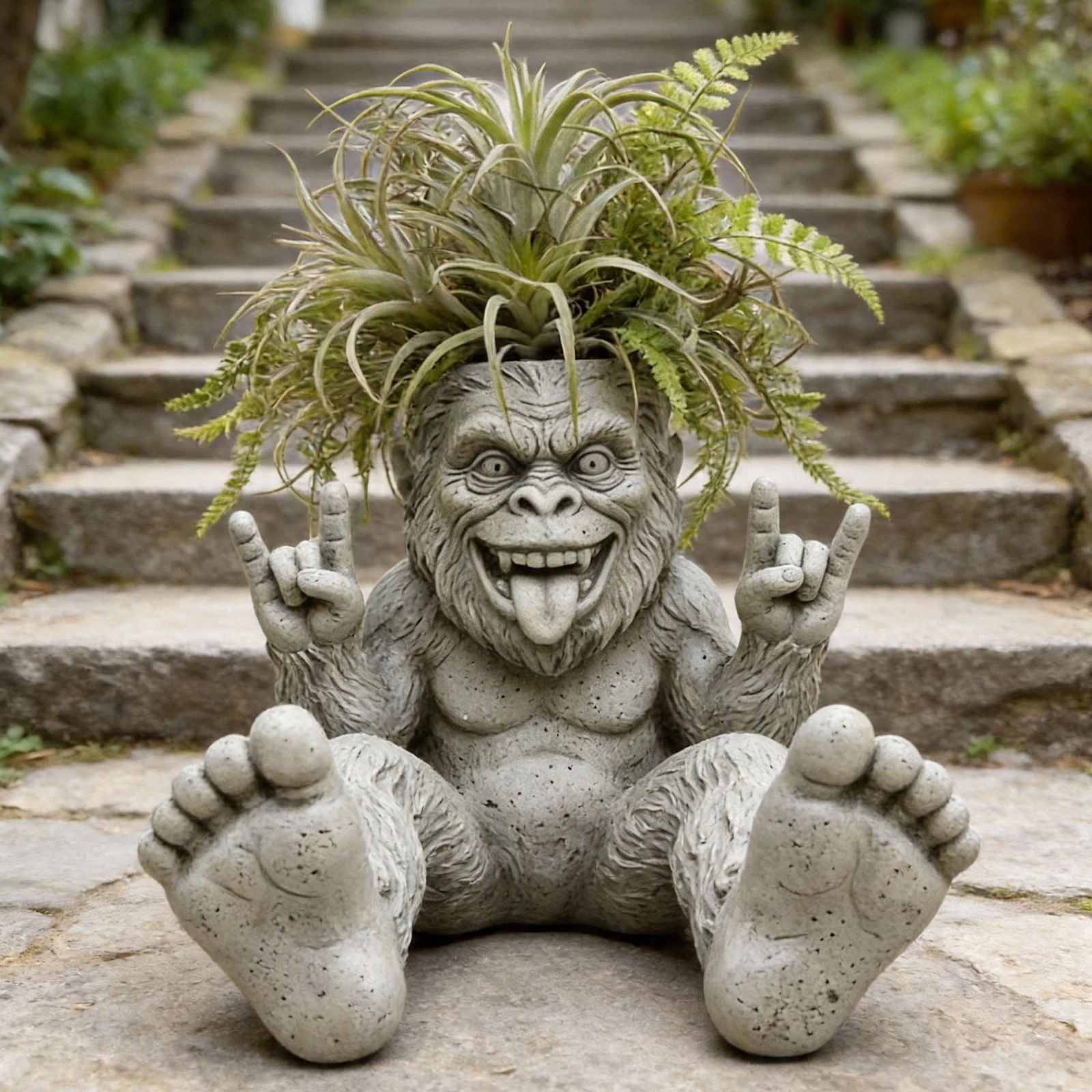 Resin Rock On Gorilla Planter Funny Rebellious Monkey Planter Outdoor Weather Resistant Novelty Gift for Plant Lovers
Resin Rock On Gorilla Planter Funny Rebellious Monkey Planter Outdoor Weather Resistant Novelty Gift for Plant Lovers