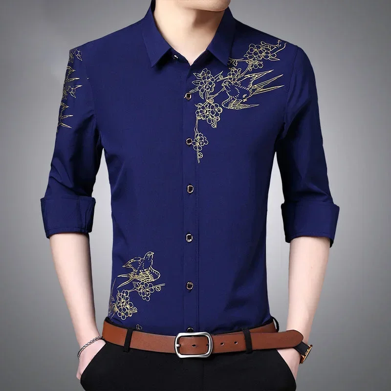 Fashion Lapel Button All-match Printed Business Shirts Men's Clothing 2023 Autumn New Oversized Casual Tops Asymmetrical Shirt
Fashion Lapel Button All-match Printed Business Shirts Men's Clothing 2023 Autumn New Oversized Casual Tops Asymmetrical Shirt