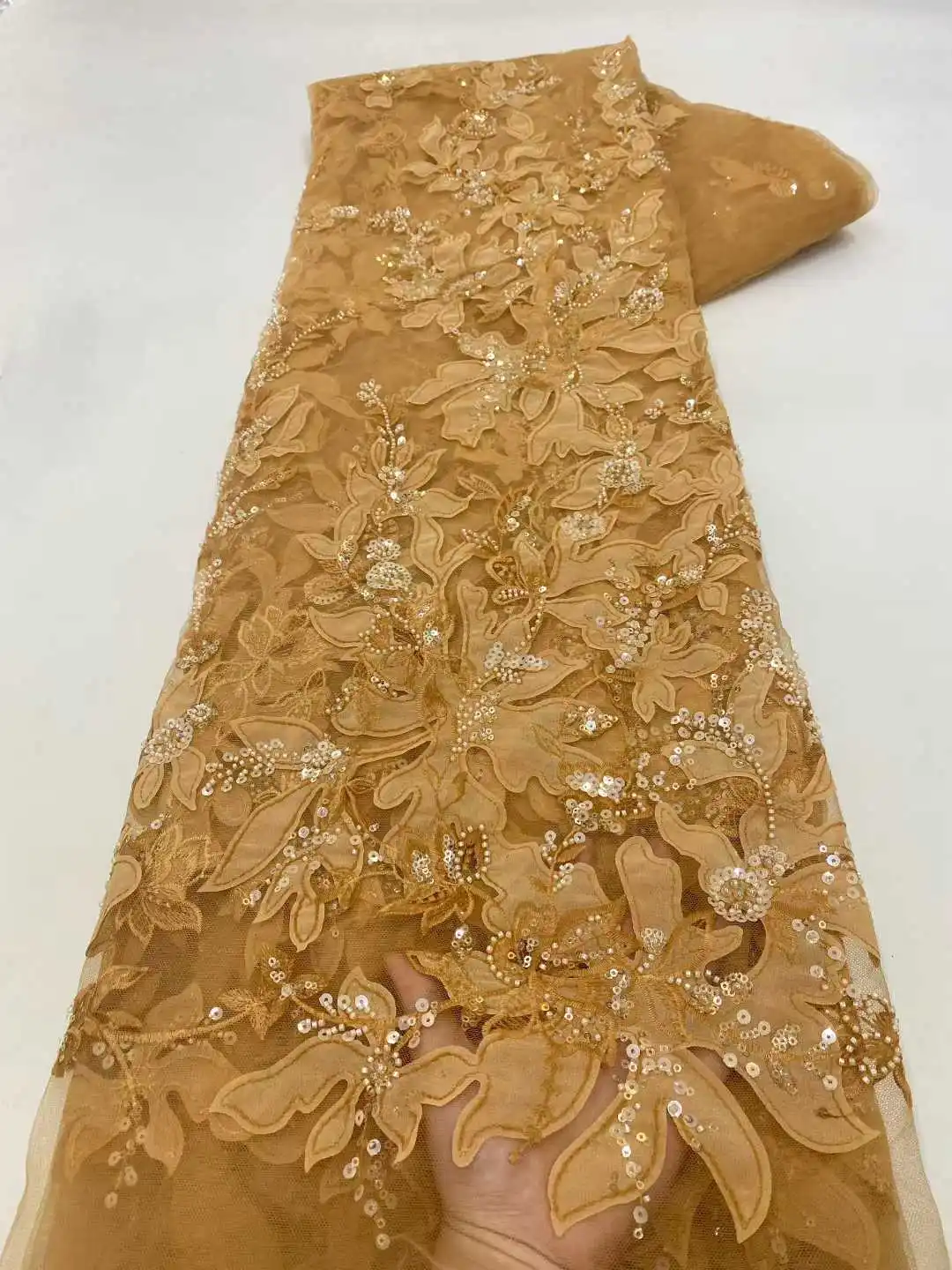 African Sequins Tulle Lace Fabric 2025 High Quality French Nigerian Groom Lace Mesh Fabrics Beads For Sewing Dress Wedding Party
African Sequins Tulle Lace Fabric 2025 High Quality French Nigerian Groom Lace Mesh Fabrics Beads For Sewing Dress Wedding Party