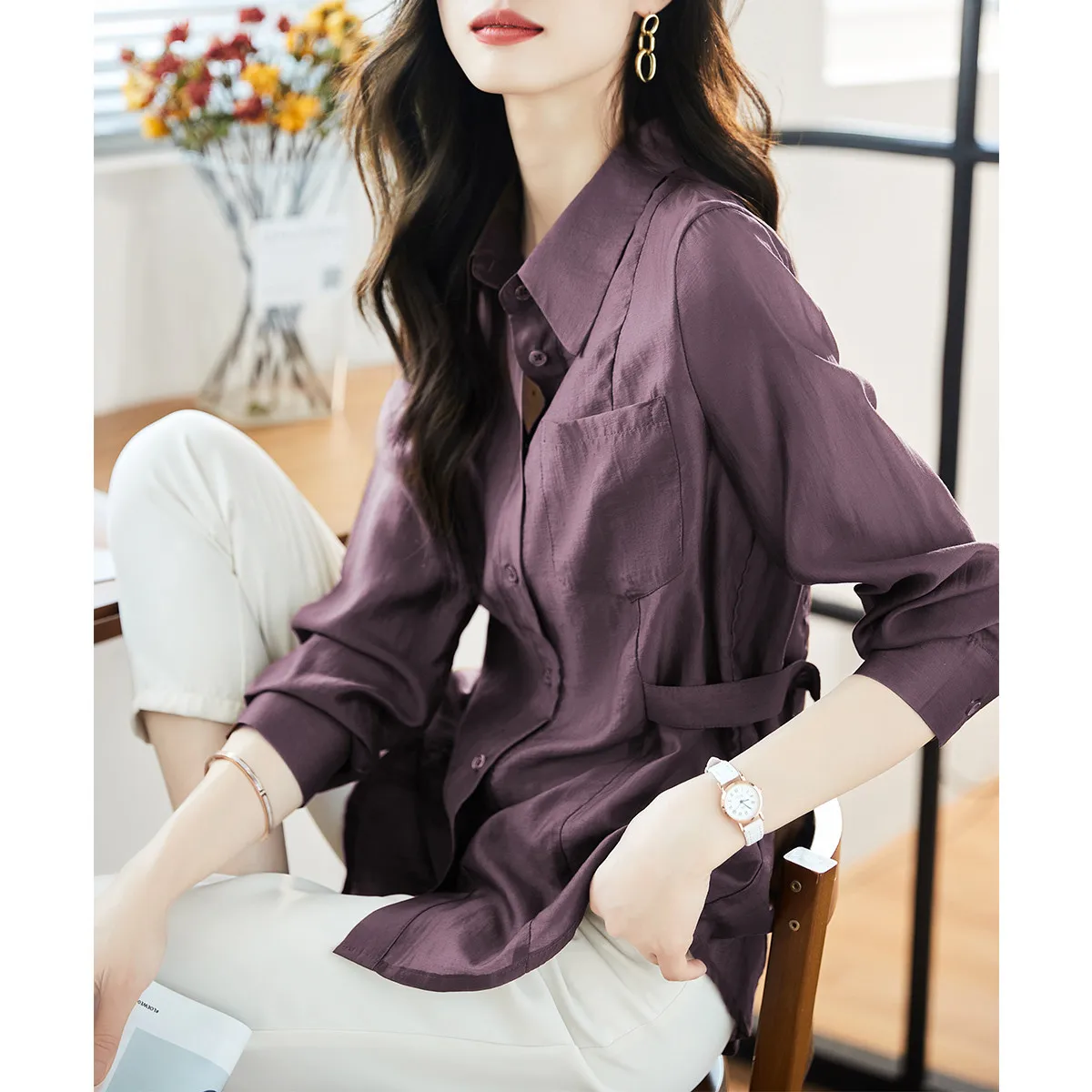 Adjustable Waist Long Sve irt Women's Faion Korean Sle Commute irt Autumn New Arrival Ultra Light Thin Polyester F...
Adjustable Waist Long Sve irt Women's Faion Korean Sle Commute irt Autumn New Arrival Ultra Light Thin Polyester F...