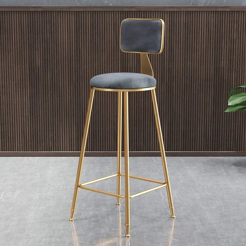 Modern Velvet Upholstered Bar Stool with Golden Metallic Frame Stylish High - Seat Chair for Kitchen Island and Home Bar
Modern Velvet Upholstered Bar Stool with Golden Metallic Frame Stylish High - Seat Chair for Kitchen Island and Home Bar