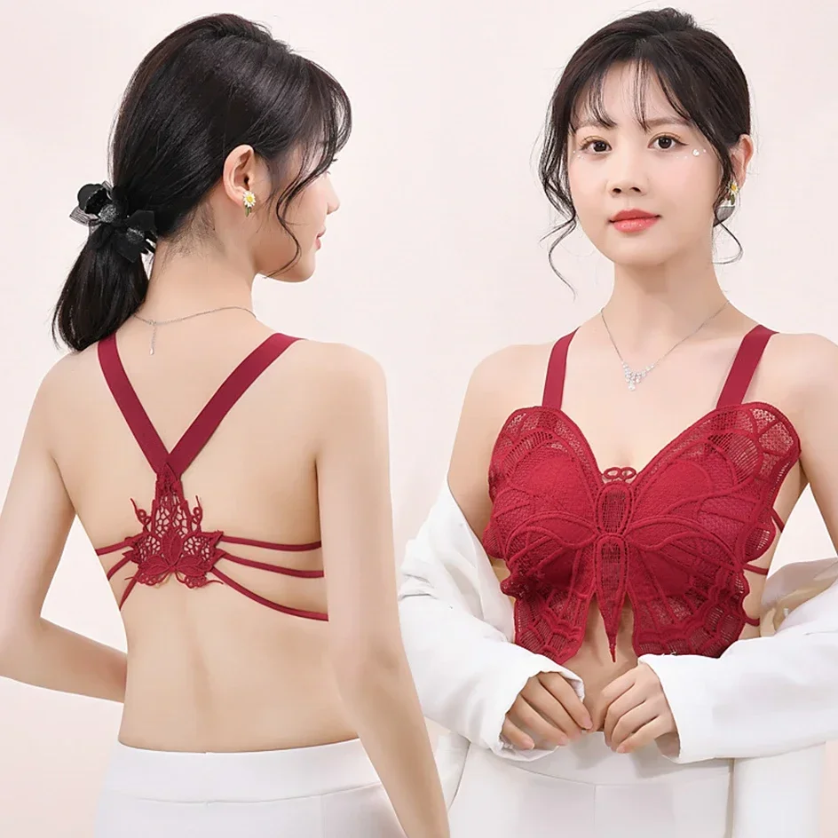 Sexy Butterfly Lace Bras For Women Backless All-in-one Bralette Woman Underwear Female Lingerie Flower Hollow-out Bra Brassiere
Sexy Butterfly Lace Bras For Women Backless All-in-one Bralette Woman Underwear Female Lingerie Flower Hollow-out Bra Brassiere