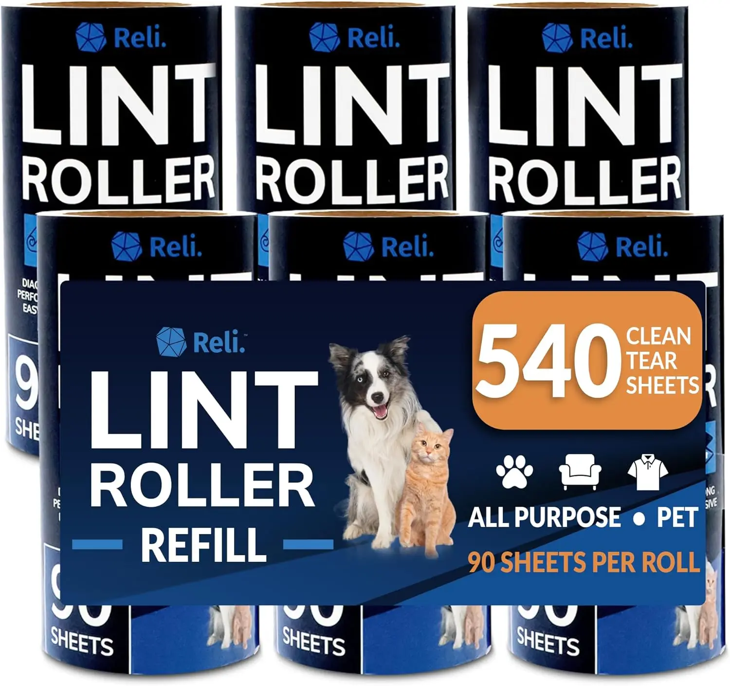Extra Sticky Lint Rollers Refill 540 Sheets Pet Hair Remover for Clothes Couch
Extra Sticky Lint Rollers Refill 540 Sheets Pet Hair Remover for Clothes Couch