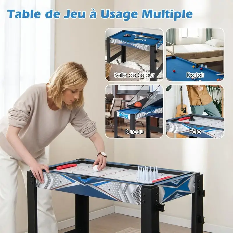 6-In-1 Combo Game Table with Basketball Billiards Ping Pong Hockey Shuffleboard
6-In-1 Combo Game Table with Basketball Billiards Ping Pong Hockey Shuffleboard