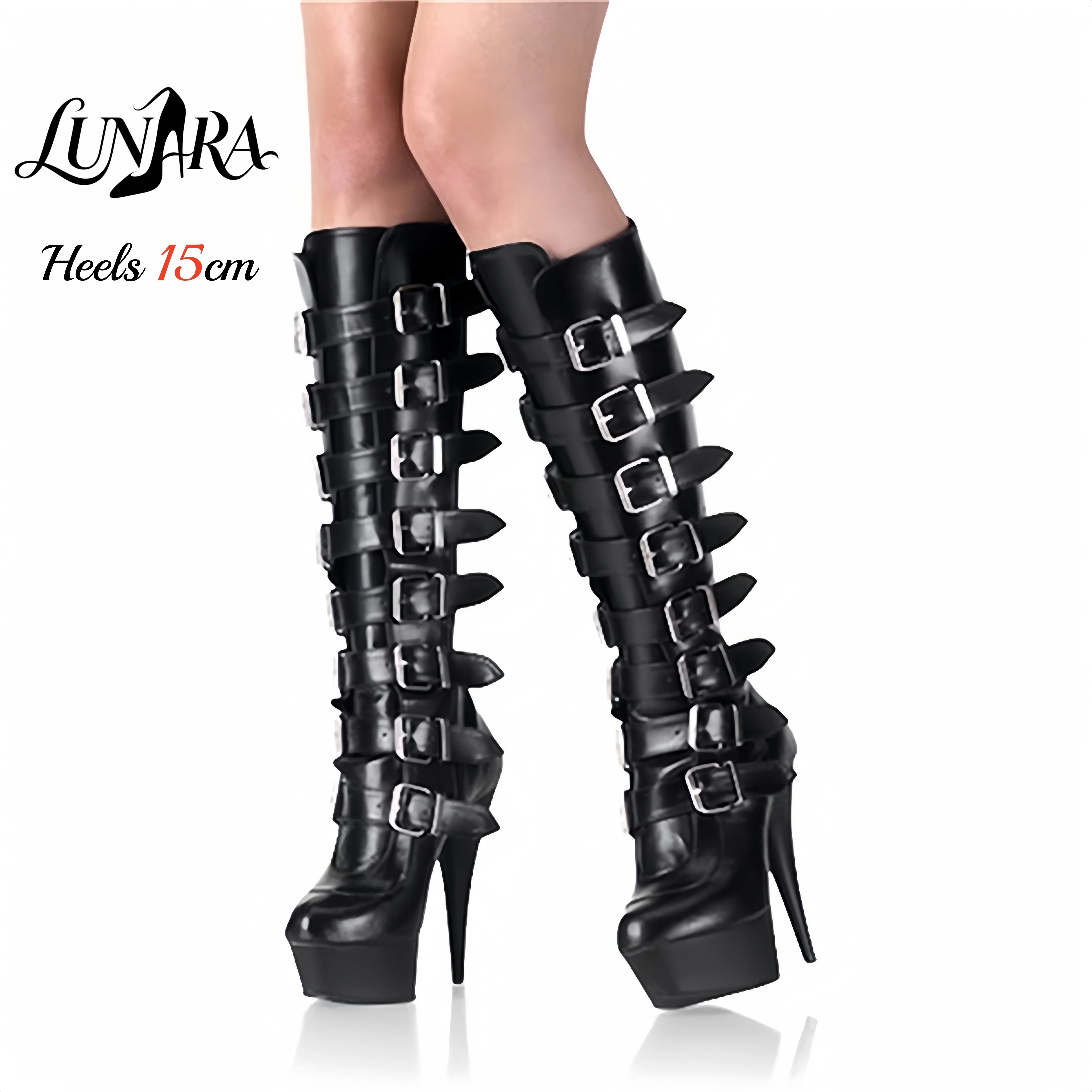Womens 15cm/6Inch Black Patent Zip Buckle Closed Toe Platform Stilettos Mid-calf Boot Exotic Stripper shoes Pole dance Club Rave
Womens 15cm/6Inch Black Patent Zip Buckle Closed Toe Platform Stilettos Mid-calf Boot Exotic Stripper shoes Pole dance Club Rave