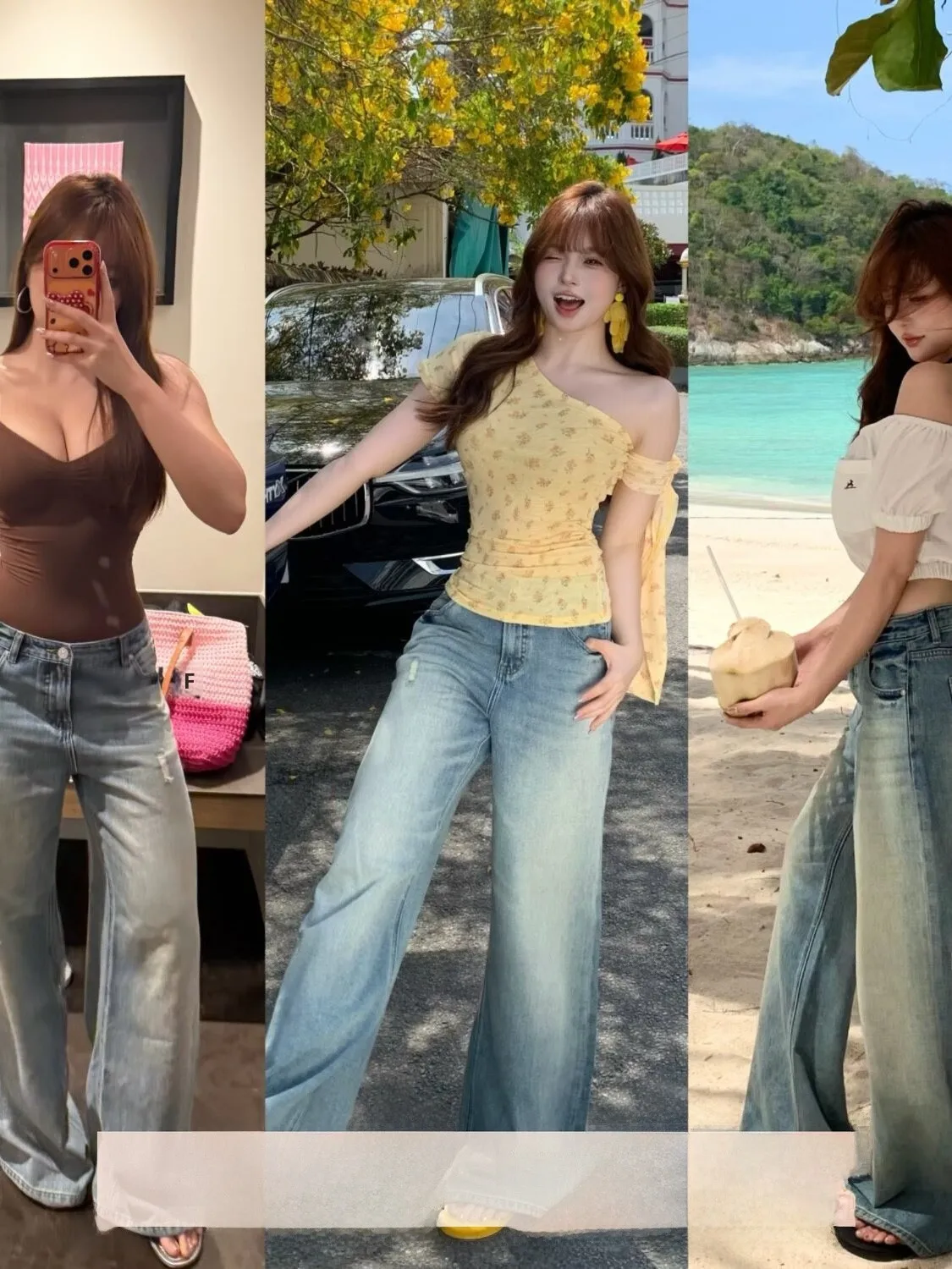 High Waist Wide Leg Jeans Women's Casual Style Cotton Jeans Loose Fit No Stretch Summer Collection Blue Denim Pants
High Waist Wide Leg Jeans Women's Casual Style Cotton Jeans Loose Fit No Stretch Summer Collection Blue Denim Pants