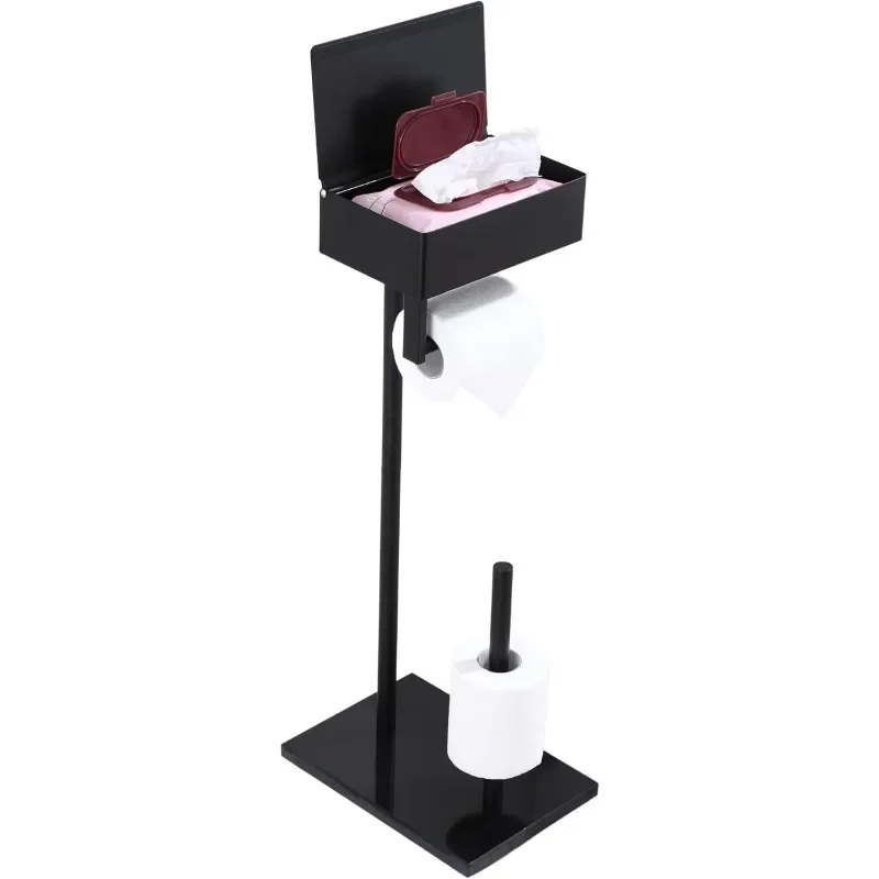 Toilet Paper Holder Free Standing Toilet Paper Holder with Storage - Toilet Paper Stand and Tissue Holder for Bathroom
Toilet Paper Holder Free Standing Toilet Paper Holder with Storage - Toilet Paper Stand and Tissue Holder for Bathroom