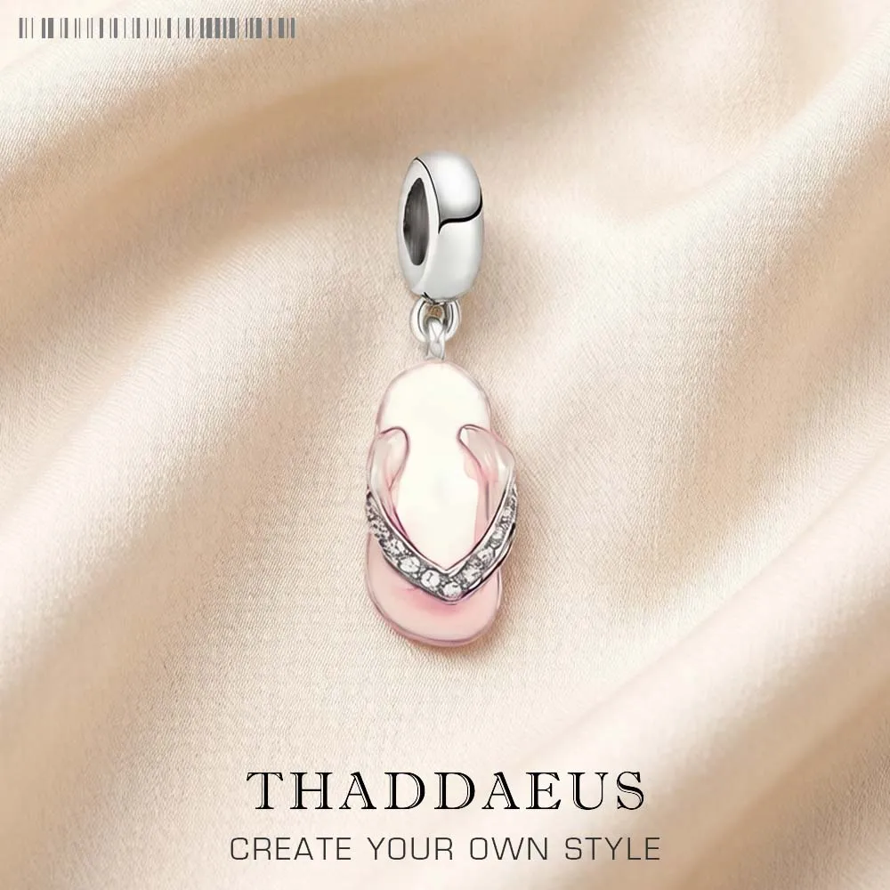 Dangle Charms Pendant Pink Flip Flops Slipper Winter Ethnic New 925 Sterling Silver
Dangle Charms Pendant Pink Flip Flops Slipper Winter Ethnic New 925 Sterling Silver