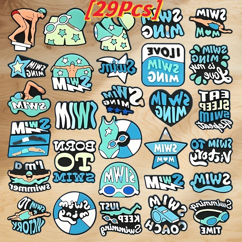 29 Pieces Shoe Ornaments Blue Love Swim Stroke Swimmer Victory Shoes Accessories Sportsman DIY Shoe Buckle Gift Crocodile charms
29 Pieces Shoe Ornaments Blue Love Swim Stroke Swimmer Victory Shoes Accessories Sportsman DIY Shoe Buckle Gift Crocodile charms