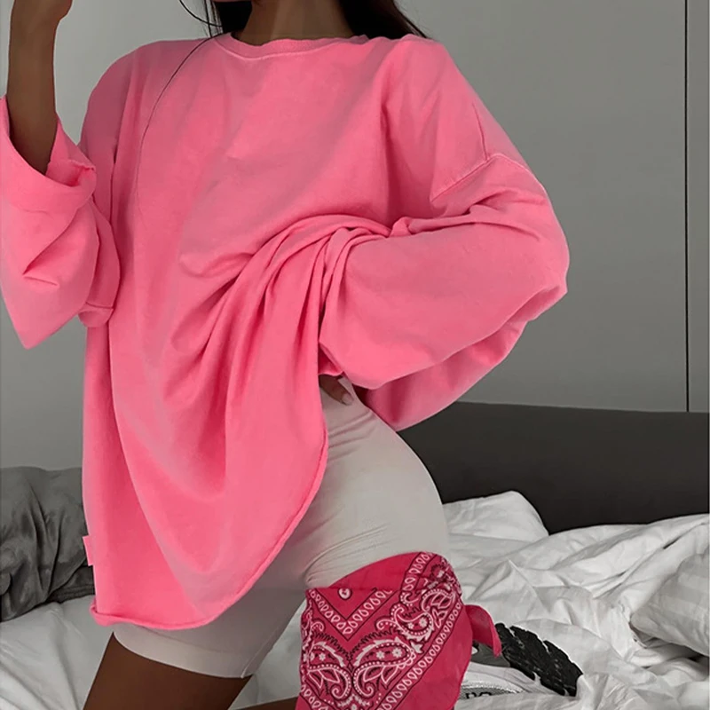 OMSJ Women's Solid Base Pullover Tops 2023 Autumn Casual Long Sleeve Round Collar Loose Female Fashion Jumper Hoodies Streetwear
OMSJ Women's Solid Base Pullover Tops 2023 Autumn Casual Long Sleeve Round Collar Loose Female Fashion Jumper Hoodies Streetwear