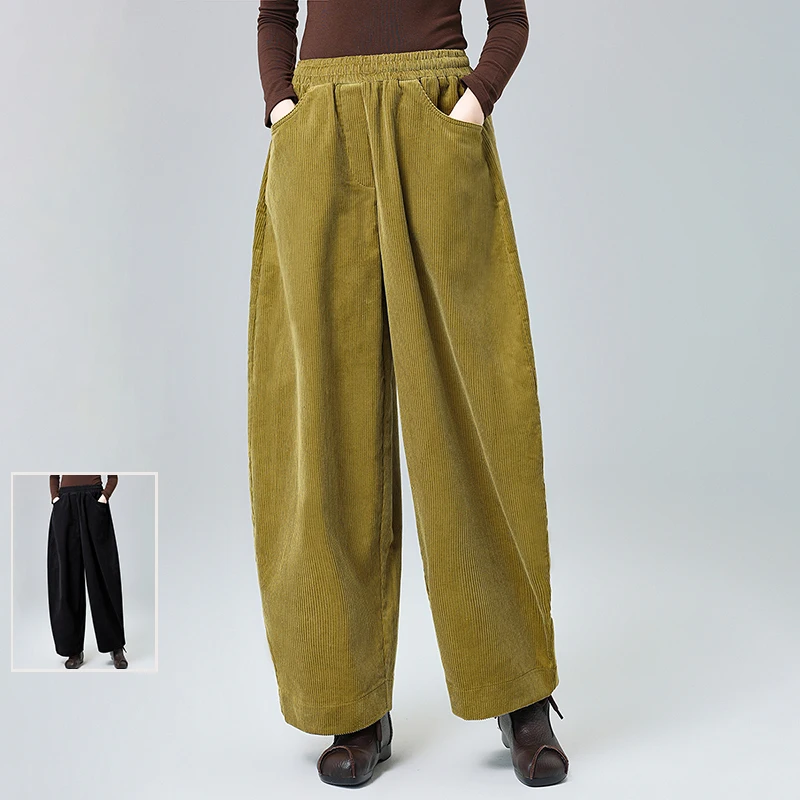 Широкие брюки Harlan с высокой талией, однотонные вельветовые брюки с эластичной резинкой на талии, универсальные брюки-бананы, повседневные длинные брюки для женщин больших размеров
Широкие брюки Harlan с высокой талией, однотонные вельветовые брюки с эластичной резинкой на талии, универсальные брюки-бананы, повседневные длинные брюки для женщин больших размеров