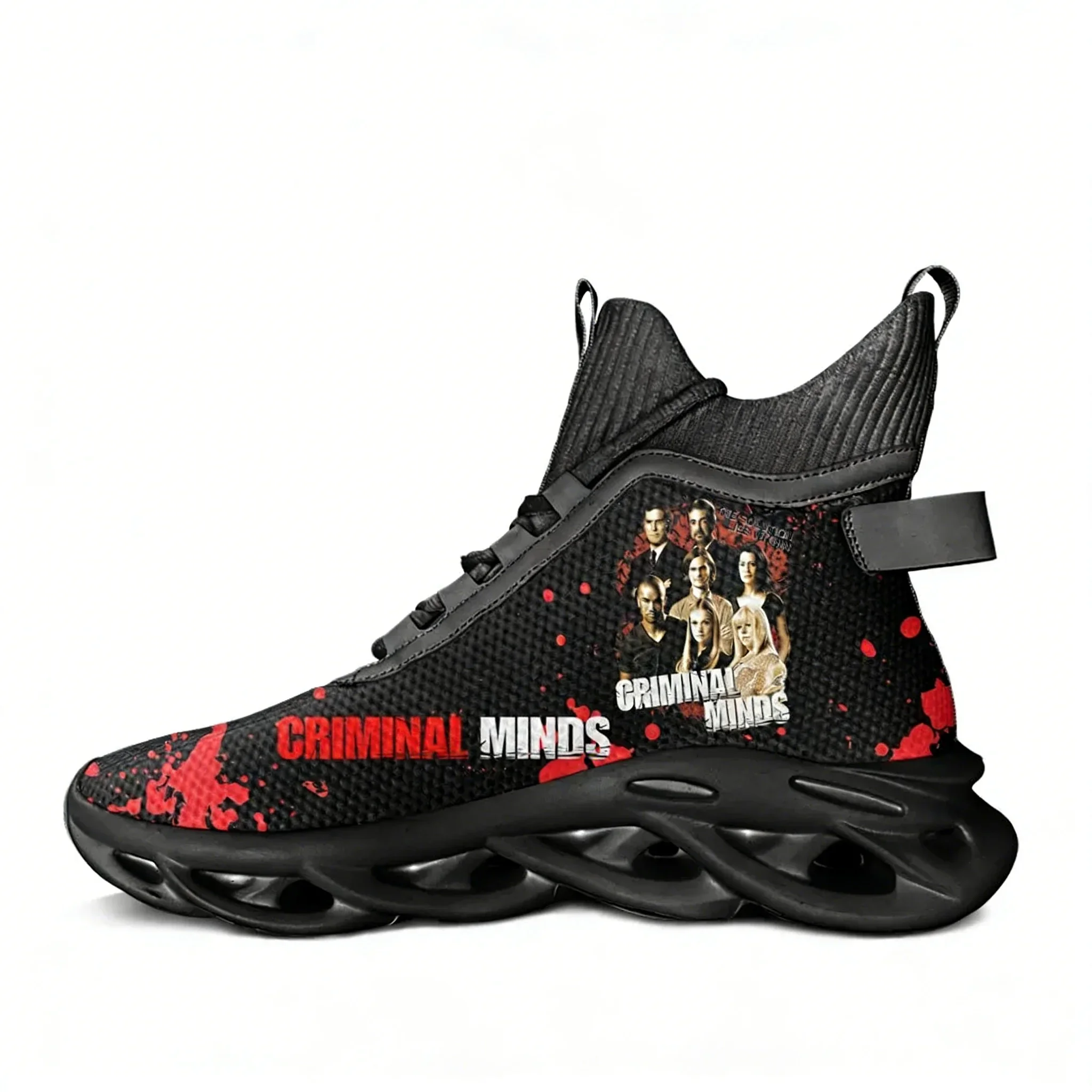 Кроссовки на плоской подошве Criminal Minds High Top для мужчин и женщин, спортивная обувь для бега, кроссовки на шнуровке, сетчатая обувь, обувь на заказ
Кроссовки на плоской подошве Criminal Minds High Top для мужчин и женщин, спортивная обувь для бега, кроссовки на шнуровке, сетчатая обувь, обувь на заказ